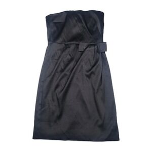 White House Black Market Straplesd Women Black Cocktail Dress 2